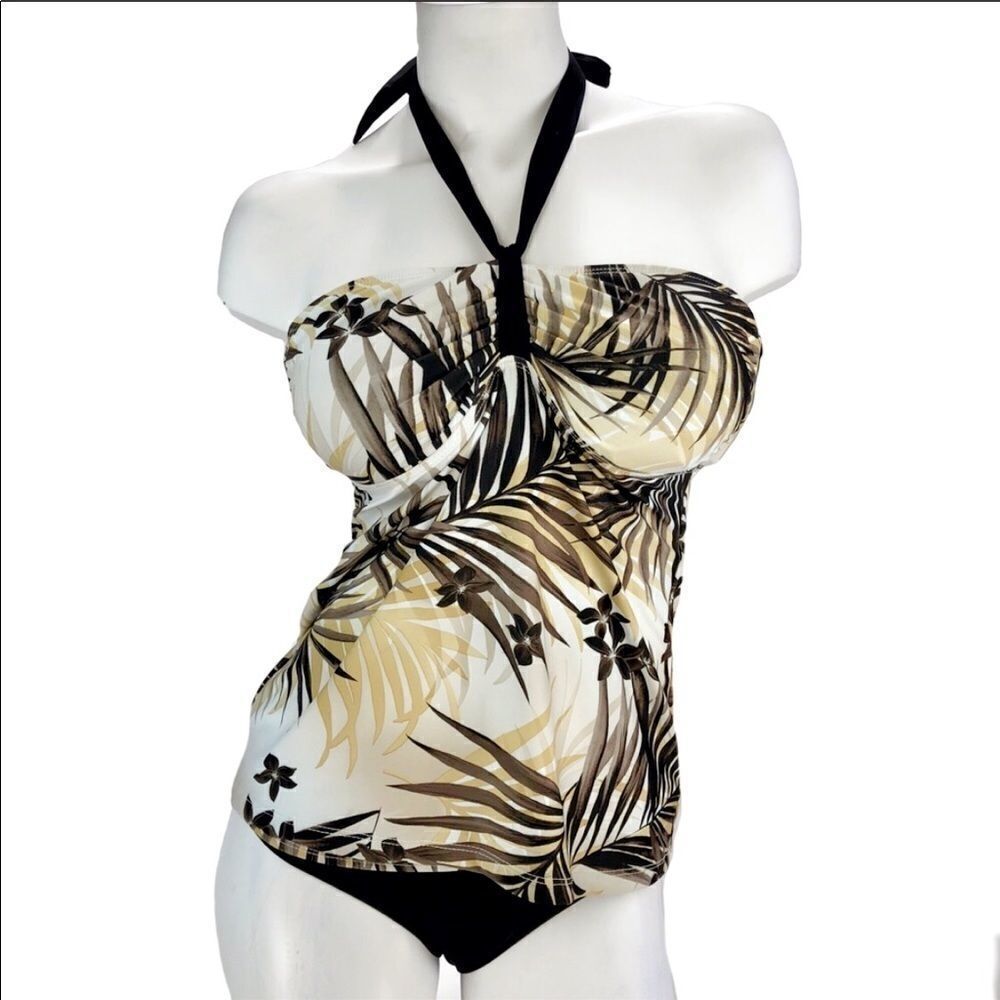 ATHENA Sangita Palm Print Bandini Tankini Swim!